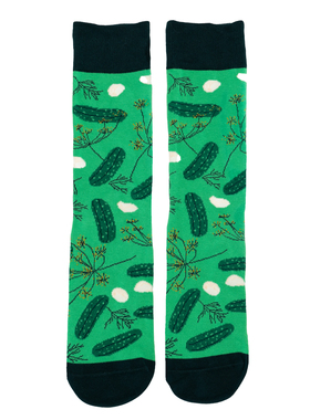 舒适棉质腌黄瓜Pickled Cucumbers食物无骨对目对口中筒男袜SO