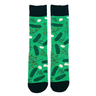 舒适棉质腌黄瓜Pickled Cucumbers食物无骨对目对口中筒男袜SO