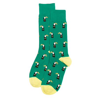 莫代尔棉质混纺巨嘴鸟Toucan无骨对目无缝袜头对口中筒男袜BAS