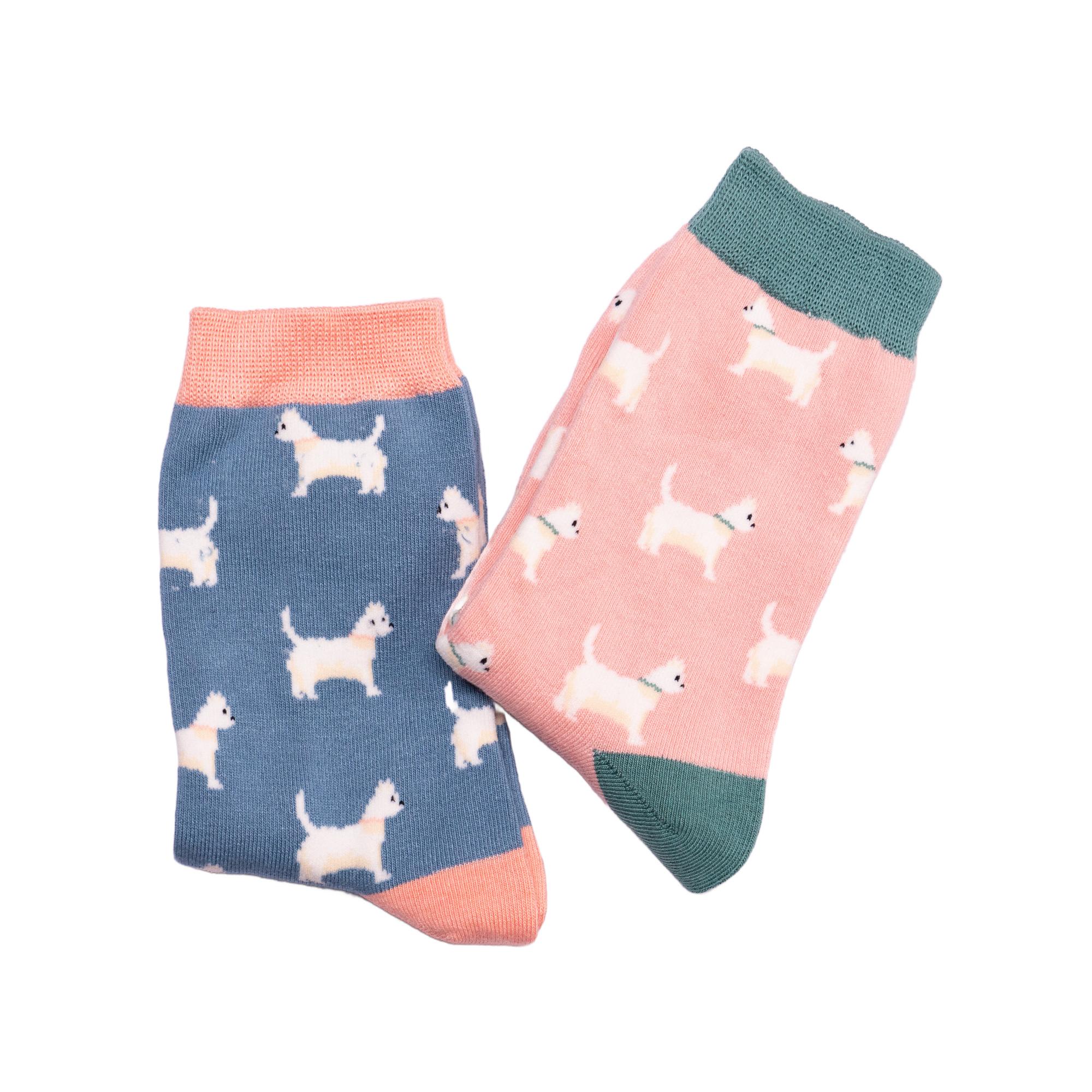 竹袜竹纤维抗菌防臭Cute Scottie Dogs可爱的苏格兰梗犬女袜MS