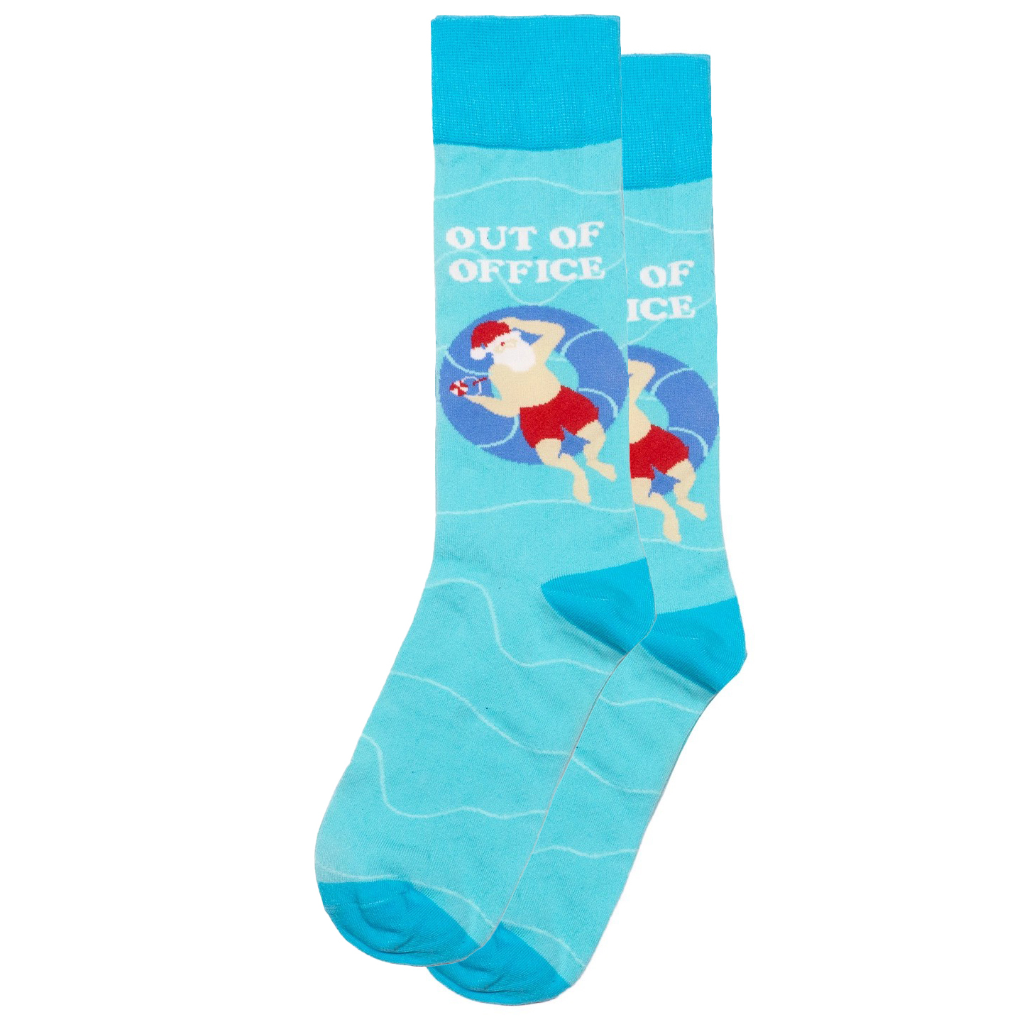 假日时光Holiday Time out of office圣诞老人度假Christmas男袜