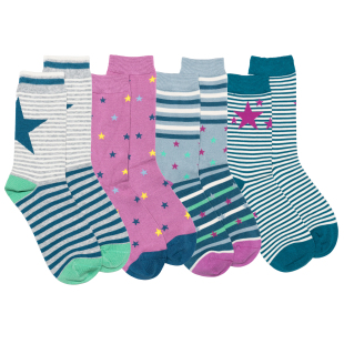 竹袜竹纤维星光闪耀无骨对目手工对口中筒女袜THO724