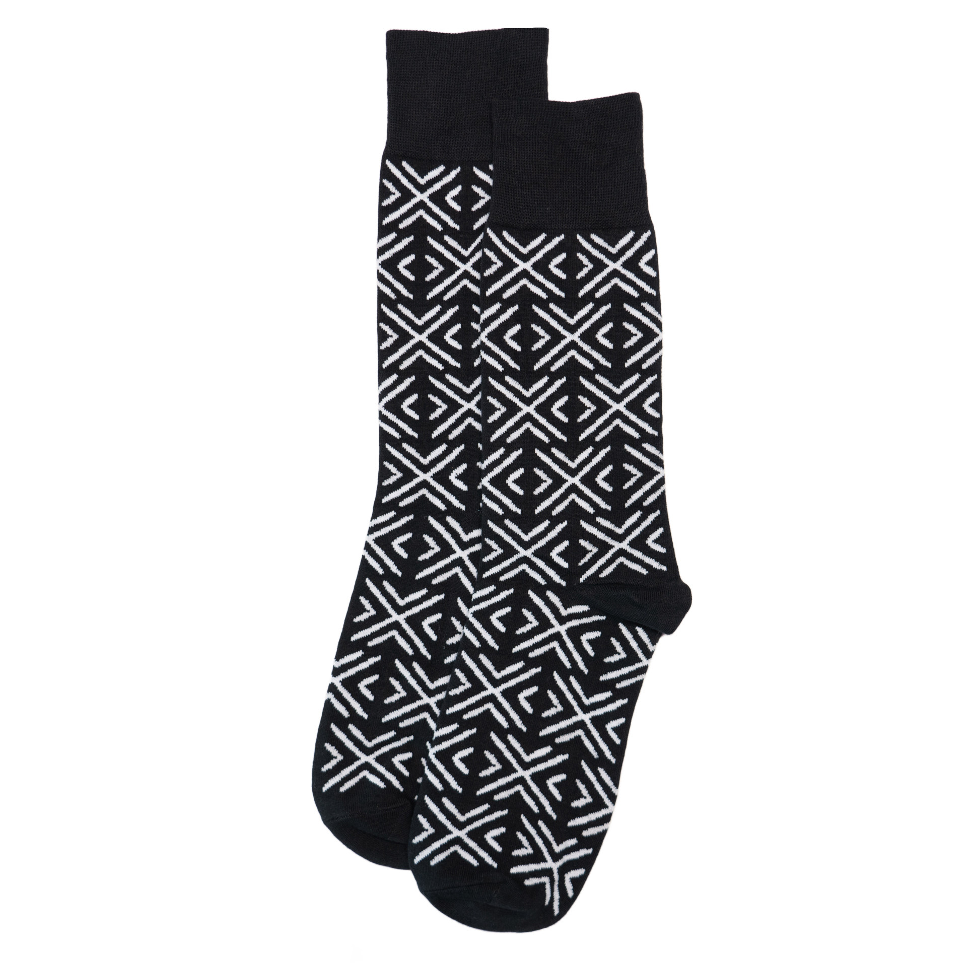 舒适棉质几何视觉图案中筒男袜潮袜SOCK GEEKS