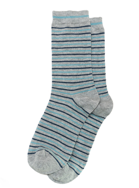 女士竹袜竹纤维抗菌防臭防过敏条纹无骨对目中筒女袜THO881