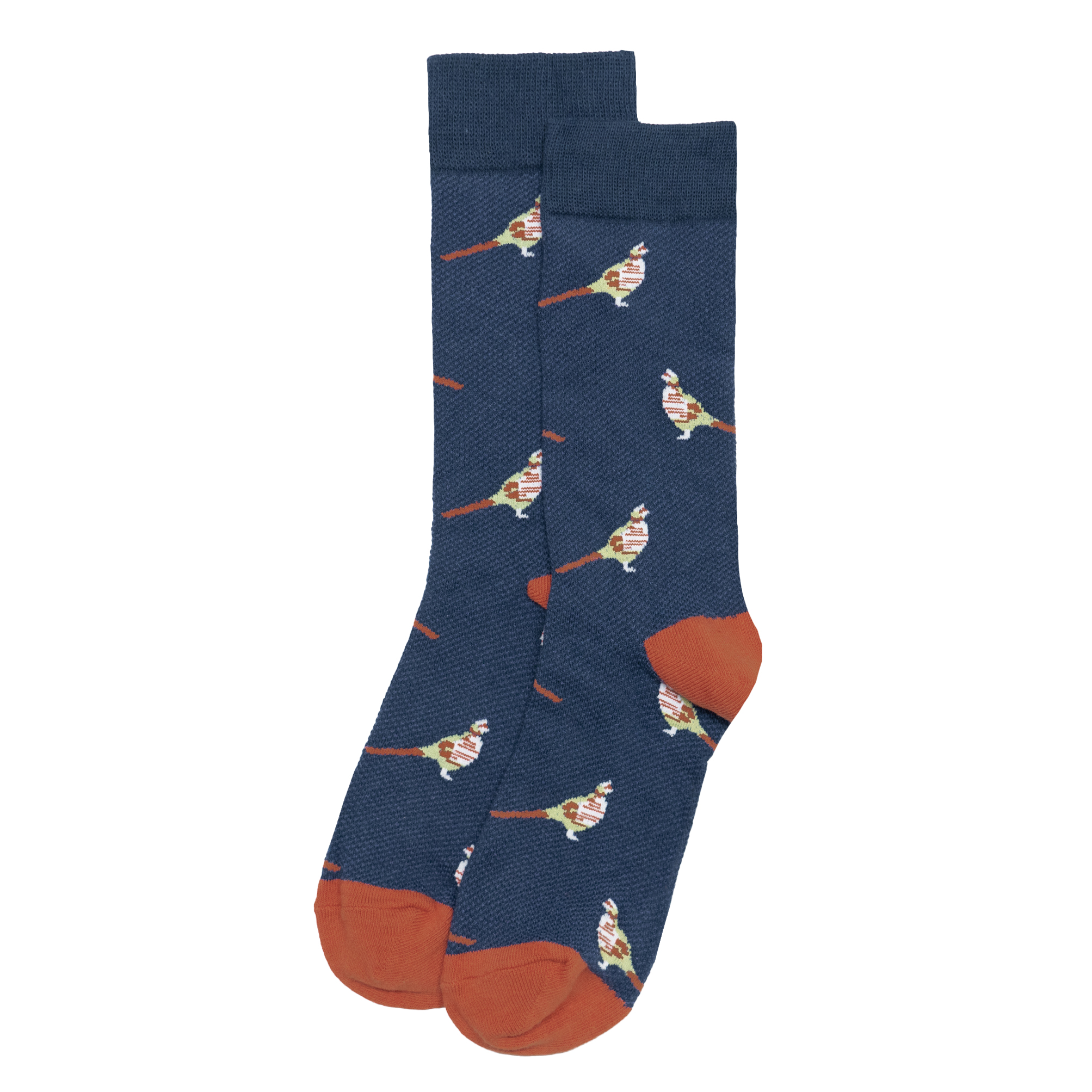 全棉网眼透气排湿Pheasants雉鸡松鸡野鸡寓意吉祥富贵中筒男袜JOU