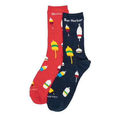 Maine Bar Harbor Lobster Buoys巴尔港龙虾浮标男女袜36-47码FBF