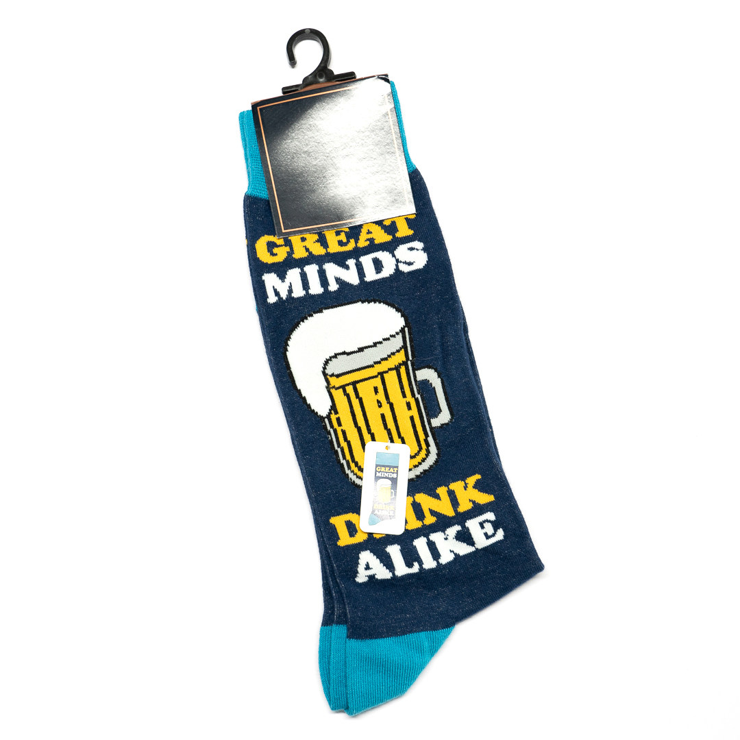 男士棉质GREAT MINDS DRINK ALIKE啥也别说了都在啤酒里男袜DH142