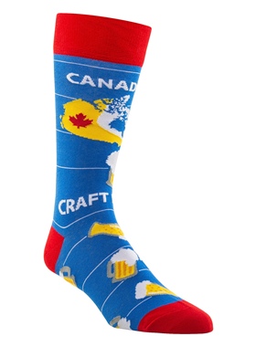 舒适棉质Canadian CRAFT Beer加拿大啤酒防臭男袜DH151