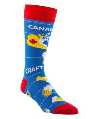 舒适棉质Canadian CRAFT Beer加拿大啤酒防臭男袜DH151