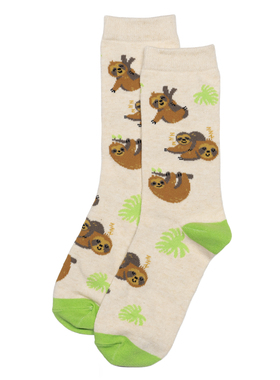 舒适棉质Sleepy Sloth树懒中筒女袜RH