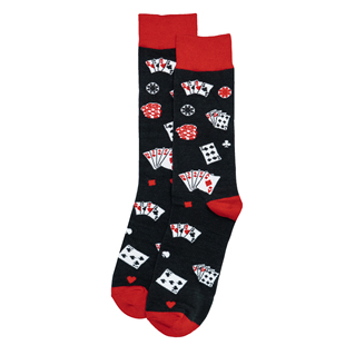 竹袜竹纤维抗菌防臭吸汗透气德州扑克筹码博彩春秋中筒男袜HT