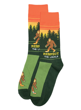 舒适棉质请尊重当地人Respect the Locals Bigfoot大脚怪男袜RH