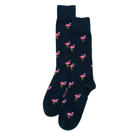舒适春夏薄棉火烈鸟Flamingo无骨对目对口中筒男袜CS013
