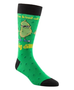 舒适棉质酸黄瓜CORNICHONS图案防臭防异味中筒绅士男袜DH137