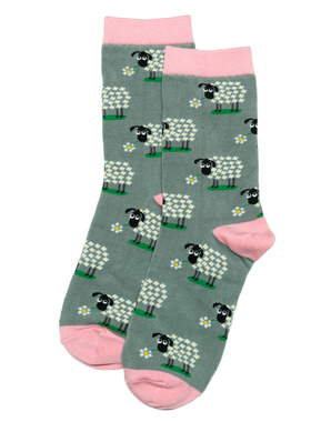 竹袜抗菌防臭black nosed sheep萌宠瓦莱黑鼻羊黑脸羊春秋女袜HT