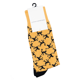 莫代尔棉质混纺长尾猴无骨对目对口中筒男袜BAS