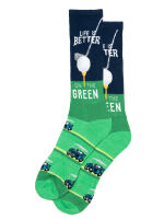 Men's GOLF enthusiast, swing on the green, foot loop sports, mid-calf men's socks thumbnail 2