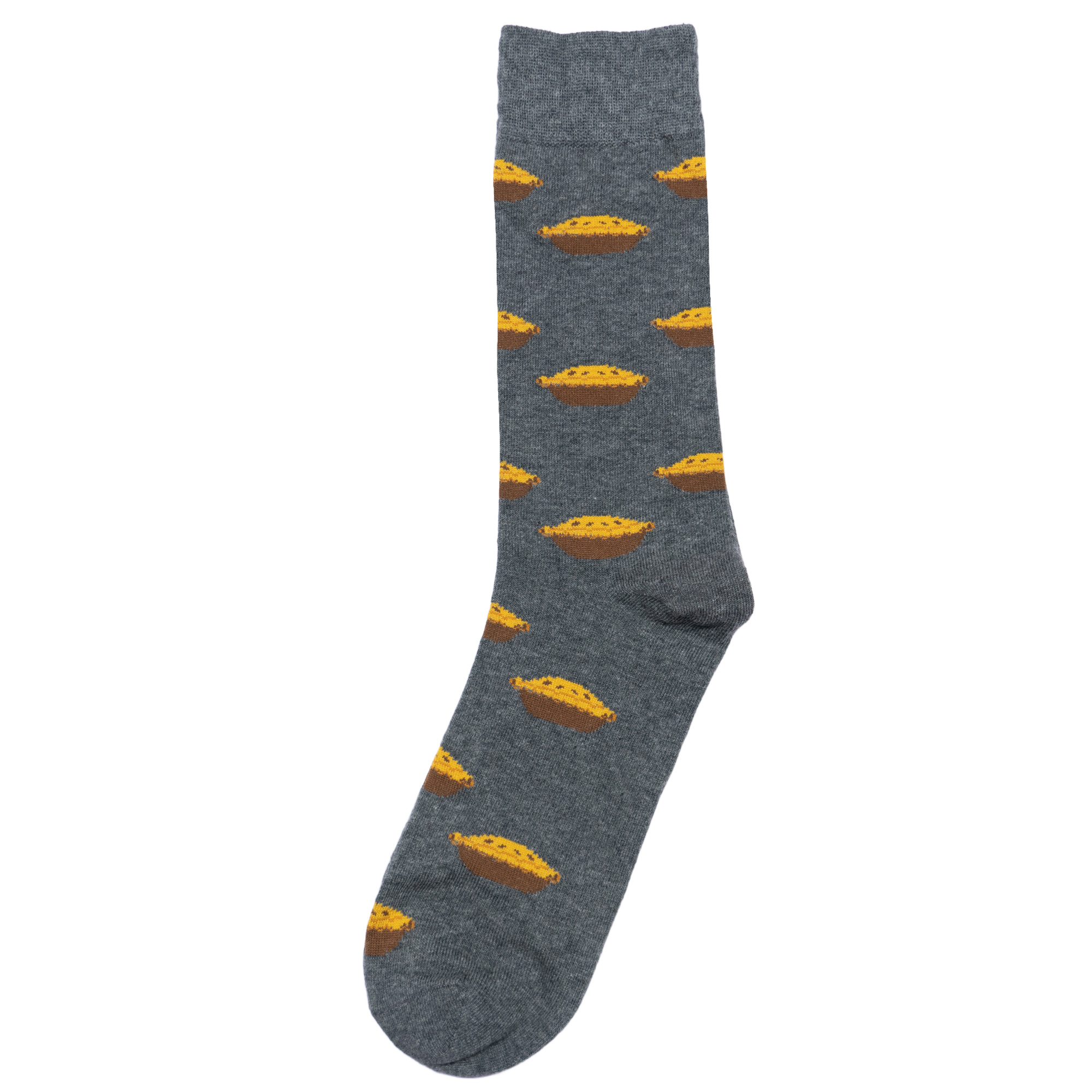 舒适棉质Meat pie肉馅饼图案中筒男袜RW020