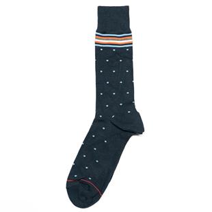 舒适棉质波尔卡圆点波点斑点条纹中筒男袜TH109