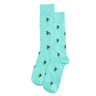 舒适棉质草裙舞女郎跳舞无骨对目对口中筒男袜CS056