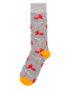 春夏薄款舒适薄棉啤酒乒乓BEER PONG酒桌游戏中筒男袜IVY