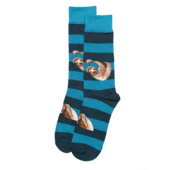 竹袜抗菌防臭透气树懒SLOTH条纹中筒男袜HT