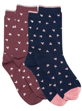 女士竹袜竹纤维抗菌防臭透气防过敏爱心骨对目中筒女袜THO839