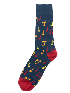舒适棉质Music Notes音符五线谱我是天才音乐家中筒男袜CR073