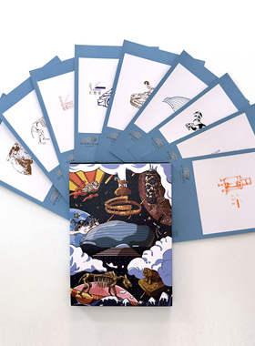 鄂尔多斯博物馆MUS盖章拼图印章集章卡套盒纪念明信片文创收藏