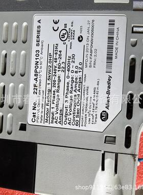 AB罗克韦尔变频器22F-A8P0N103 实物如图 议价