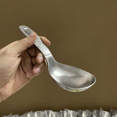 304不锈钢大口汤勺锤纹螺蛳粉勺喝汤勺分菜勺公勺米面勺打饭勺