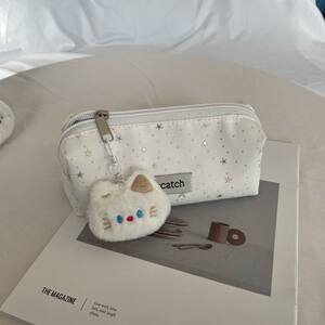 可爱日系ins简约星星笔袋大容量文具学生铅笔盒高颜值收纳袋便携