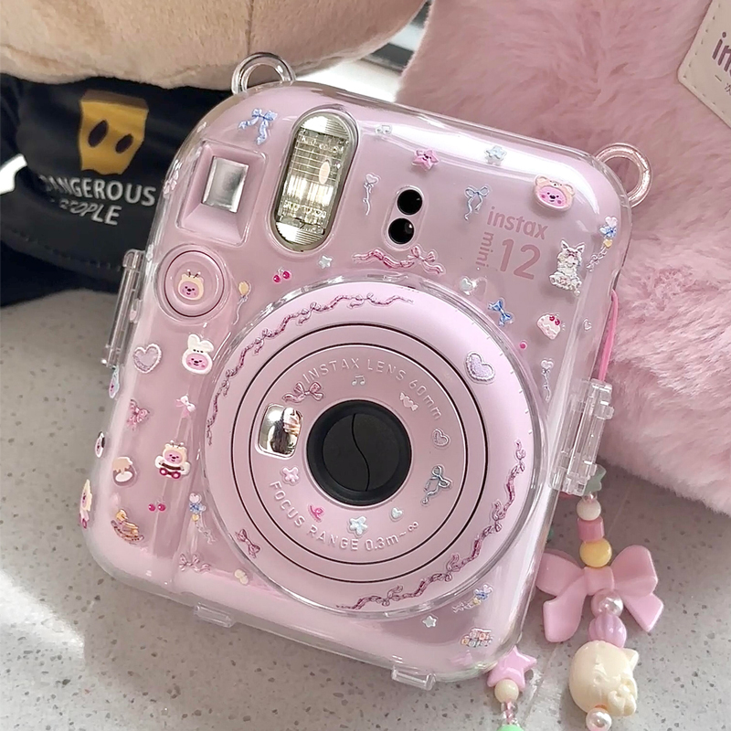 拍立得保护壳富士新品instaxmini12透明水晶壳防刮防摔相机收纳包