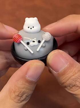 海豹捏捏乐硅胶超软灰色海豹玩具棒棒糖手绘解压duanduan海豹捏捏