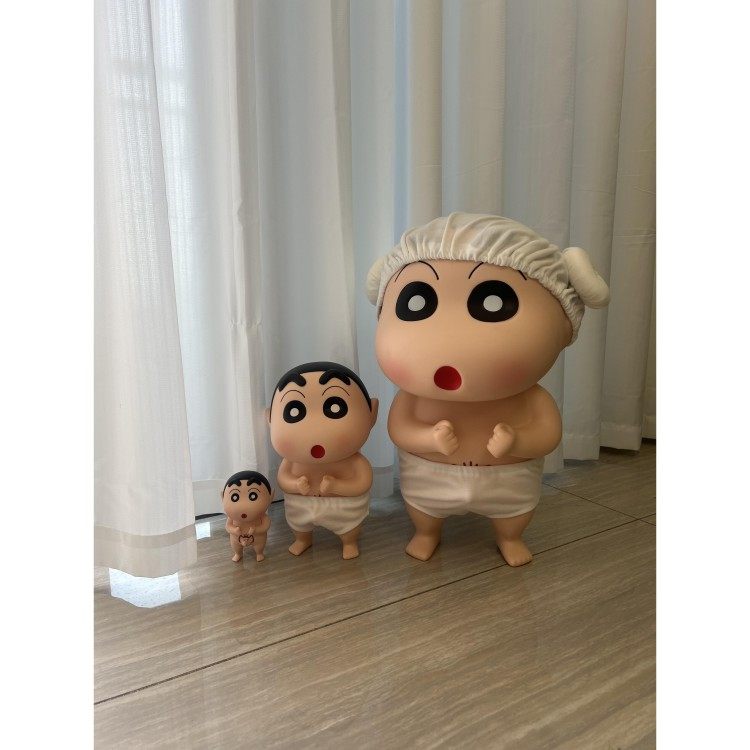 洗澡搭子蜡笔小新手办浴室可爱装饰品大号摆件卫生间家居创意礼物