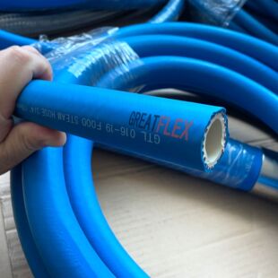 格雷特蓝色大口径加布夹线软连接橡胶皮管耐油丁晴编织管RN20工厂