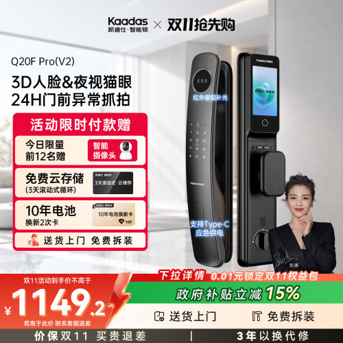 凯迪仕Q20FProV2家用监控智能锁