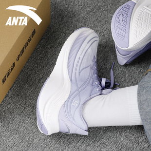 安踏女鞋叶子6跑步鞋女款春季2026新款厚底透气密网回弹运动鞋子