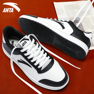 安踏男鞋板鞋男款冬季新款官方旗舰正品黑白休闲鞋轻便软底运动鞋