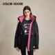 秋冬男女同款 COLOR GOOSE彩鹅 可收腰显瘦派克连帽休闲羽绒服外套