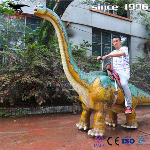 骑行乘走恐龙景区游乐园引流美陈设备仿真机械恐龙制作厂家
