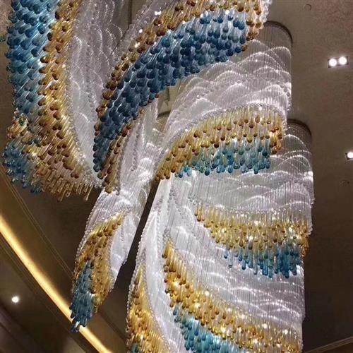 酒店大堂吸顶水晶工程灯别墅客厅灯会所餐厅宴会厅KTV装饰灯,家装灯饰光源,客厅吊灯,淘宝优惠券,粉丝福利购,淘宝优惠卷