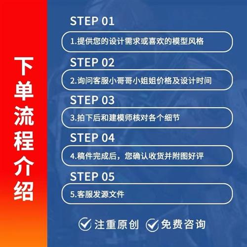 建模建模渲染代做三维建模形象犀牛模型接单