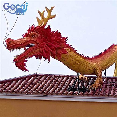 大型仿真中国龙模型商场广场景区公园地标雕塑美陈装饰制作厂家
