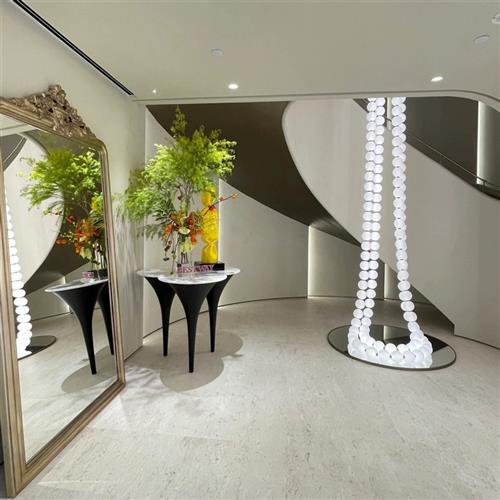 佛珠吊灯客厅餐厅复式楼梯灯工程灯具沙盘别墅大气装饰珍珠项链灯