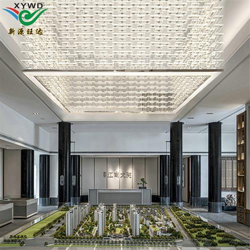 售楼部沙盘创意光立方吊灯商场会所前台酒店大堂别墅大厅工程灯具