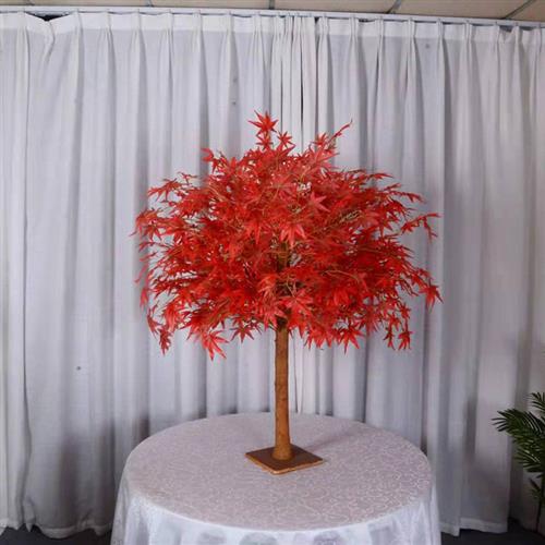 仿真红枫树大型假树实木假枫叶餐桌装饰酒店仿真树厂家直销小树