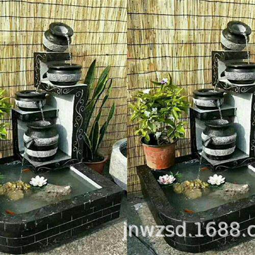 家庭流水摆件石雕哪里卖庭院加湿流水景观工艺品多少钱