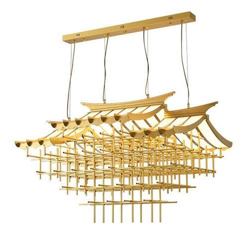 定制中式古典宫殿吊灯鸟巢式实木条仿古屋脊售楼部屋檐古建筑房子,家装灯饰光源,客厅吊灯,淘宝优惠券,粉丝福利购,淘宝优惠卷