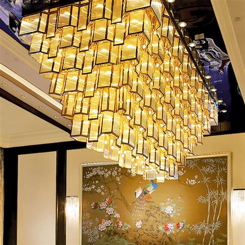 大型酒店工程灯饰售楼部大堂非标定制休闲会所别墅宴会客厅吸顶灯